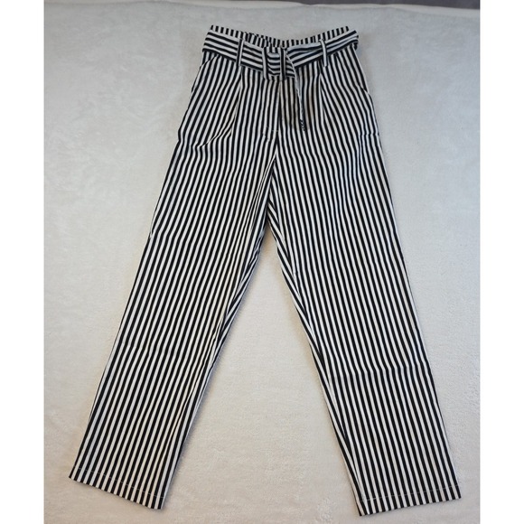 Addie Pants - Addie Women's Striped Dress Pants Size S Black/White